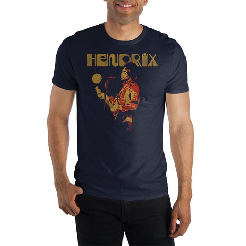 Jimi Hendrix Retro Crew Neck Short Sleeve T shirt - The Hollywood Apparel