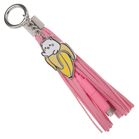 Bananya IPhone & Android Charger Keychain - The Hollywood Apparel
