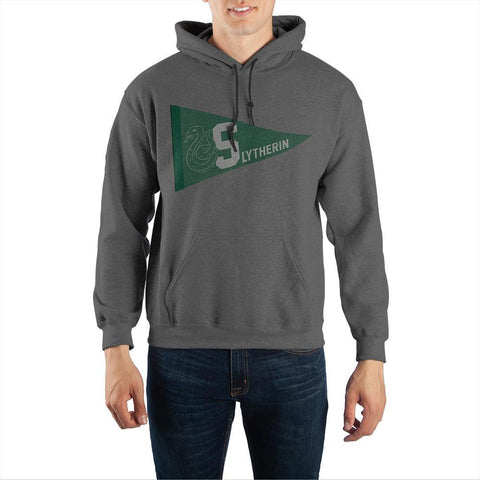 Harry Potter Slytherin Pennant Pullover Hooded Sweatshirt - The Hollywood Apparel