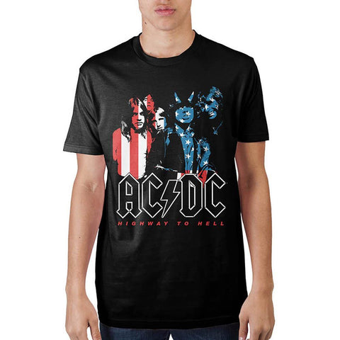 AC/DC Flag Black T-Shirt - The Hollywood Apparel