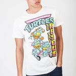 Teenage Mutant Ninja Turtles To The Rescue White T-Shirt - The Hollywood Apparel