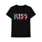 KISS Distressed American Flag Logo - The Hollywood Apparel