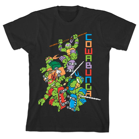 Teenage Mutant Ninja Turtles 8-Bit Cowabunga Boys T-shirt - The Hollywood Apparel