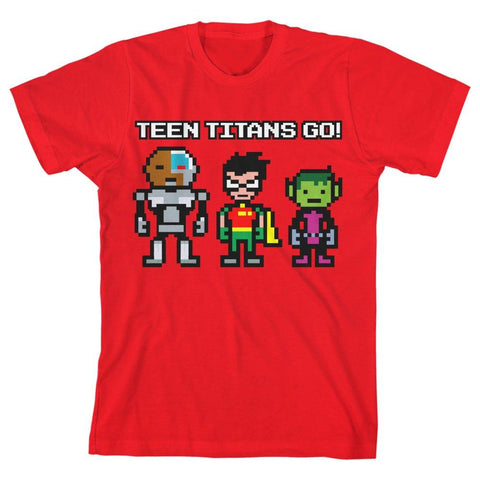 Boys Teen Titans Go Shirt Youth Red TShirt - The Hollywood Apparel