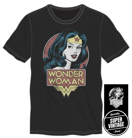 Super Vintage Print Wonder Woman Shirt - The Hollywood Apparel