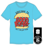 Welcome To Good Burger Home Of The Good Burger Men's Blue T-Shirt - The Hollywood Apparel