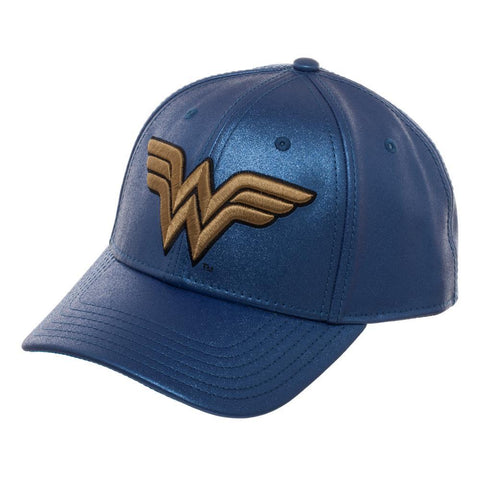 Blue Glitter Hat w/ Wonder Woman Logo - Wonder Woman Dad hat - The Hollywood Apparel