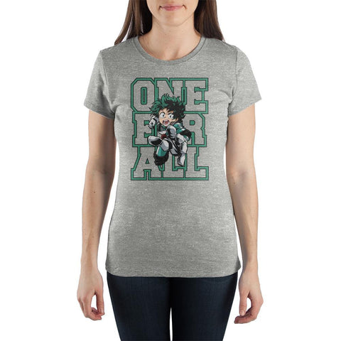 My Hero Academia One For All TShirt Juniors Graphic Tee - The Hollywood Apparel