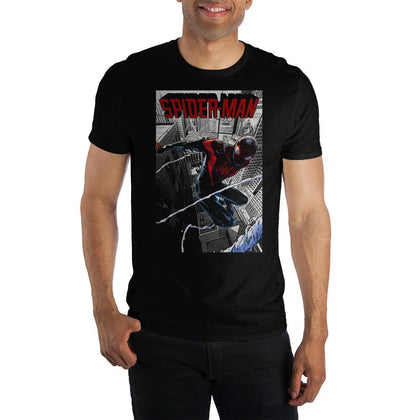 Spider-Man Miles Morales City Swing Shirt - The Hollywood Apparel