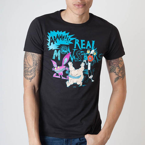 Aaahh!!! Real Monsters Black T-Shirt - The Hollywood Apparel