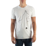 Batman Silhouette White T-Shirt - The Hollywood Apparel