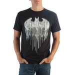 Batman Line Drip Black T-Shirt - The Hollywood Apparel