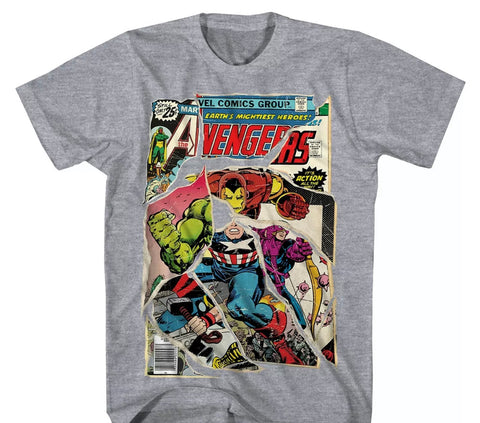 Avengers Vintage Comic Book Cover T Shirt - The Hollywood Apparel