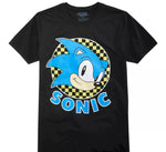 Retro Sonic The Hedgehog Checkered T Shirt - The Hollywood Apparel
