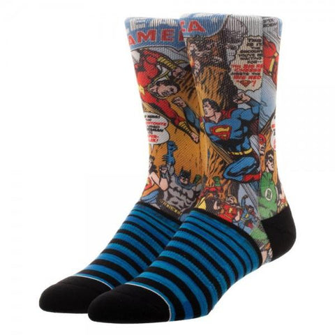 Justice League Sublimated  Crew Socks - The Hollywood Apparel